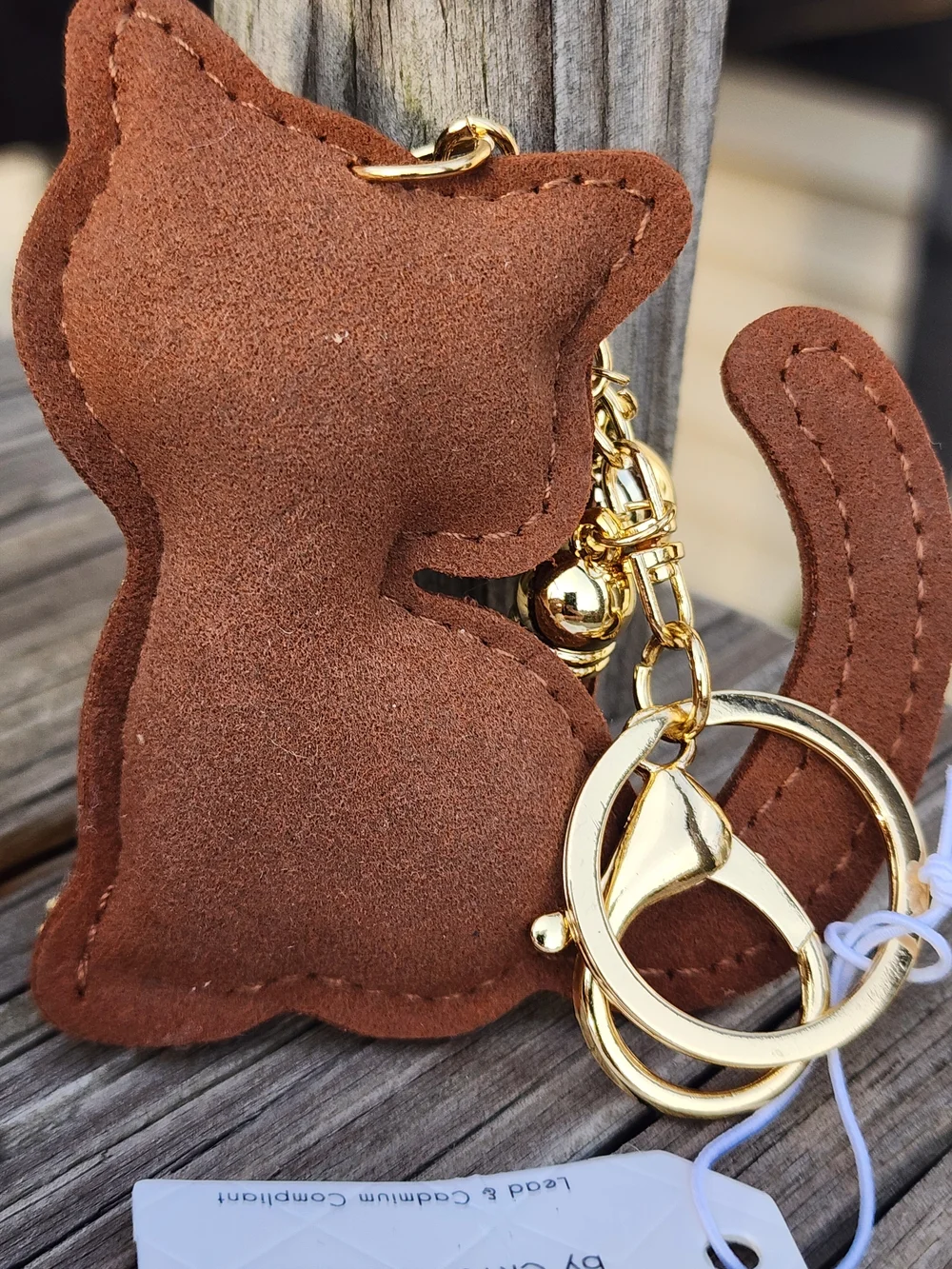 Adorable Embellished Kitty Cat Keychain With Tassle